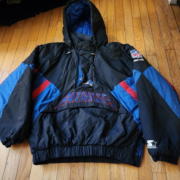 Starter Patriots Pro Line Jacket Size Adult Medium NFL Vintage Pullover Jacket